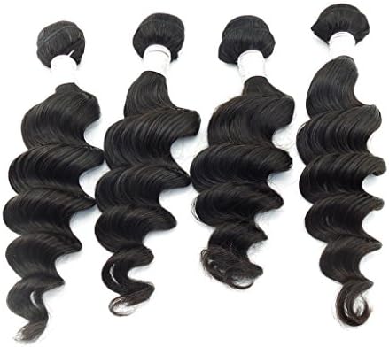Vedar Beauty Women's 4Pcs/Lot Natural Clor Loose Wave Hair Virgin Peruvian Hair Size;14inch 16inch 18inch 20inch