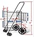 Jumbo Size Folding Shopping Cart with Double Baskets 150 lb Capacity, w/Spinning Wheels, Grocery Shopping Made Easy Utility Cart