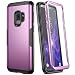 Galaxy S9 Case, YOUMAKER Metallic Purple with Built-in Screen Protector Heavy Duty Protection Shockproof Slim Fit Full Body Case Cover for Samsung Galaxy S9 5.8 inch (2018) - Purple/Black primary