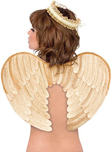 Gold Velvet Angel Wings and Halo Accessory Kit (Adult)