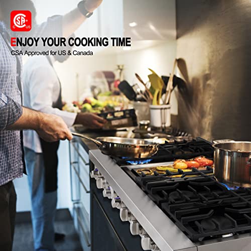 48 Inch Gas Cooktop 6 Burners, GASLAND Chef Professional Natural Gas