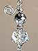 Trace Ellements Silver Filigree Urn Shape Teardrop & Faceted Iridescent Clear Glass Ceiling Fan Pull Chain