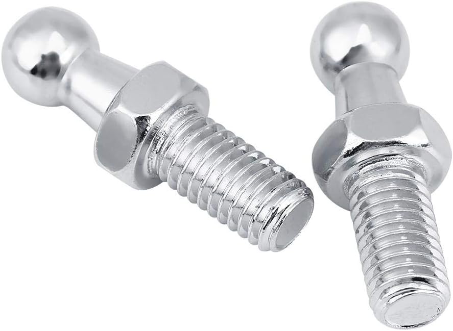 Qiilu 2 pcs M8 Car Stainless Steel Ball Stud Bolt for Gas Struts Ball Ended Bonnet, silver - Image 4
