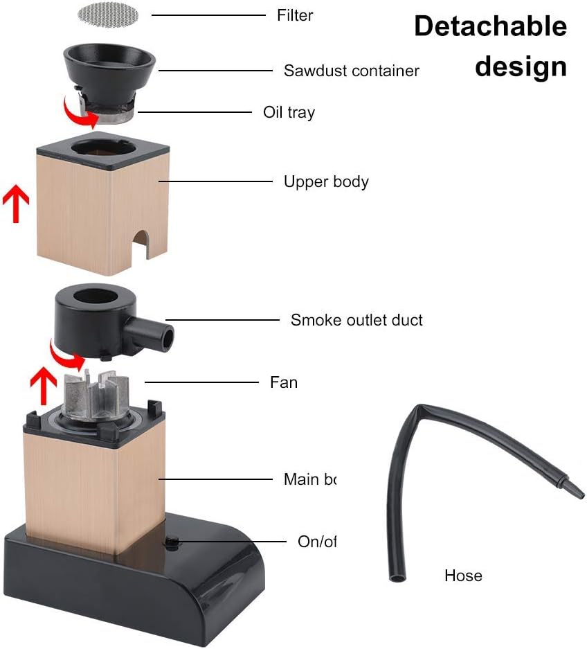 Krfilas Smoking Cocktail Smoke Infuser Cocktail Food Smoker Smoking Gun Smoke Infuser Gun Meat Smoker Hand-held Smoking Gun Portable Smoker for Cooking BBQ - Image 5