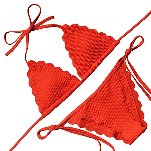 Omkagi women swimwear bikini sets padded lacework 2 pieces swimsu…