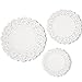 eBoot White Paper Doily Lace Paper Doilies Round Cake Packaging Paper Pad, 6.5 Inch, 8.5 Inch, 10.5 Inch (72 Pieces)