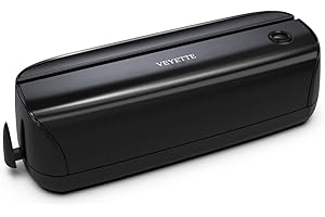 Electric 3 Hole Paper Punch, VEYETTE Paper Puncher with Adapter for Office School Studio, 20 Sheet Capacity, AC or Battery Black