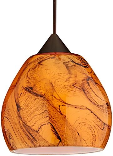 Besa Lighting XP-5605HB-BR One Light Pendant Tay Collection, Bronze