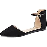 DREAM PAIRS Flapointed Women's Casual D'Orsay Pointed Plain Ballet Comfort Soft Slip On Flats Shoes