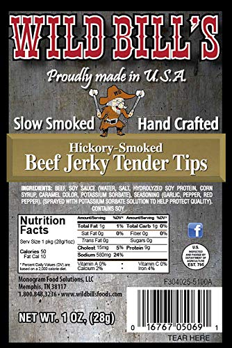 Wild Bill's Hickory Smoked Beef Jerky 1 Ounce Packs (8 count)
