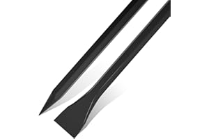 Leriton 60" (5ft) Chisel Digging Bar 13Lb (6.2kg) Pencil Point Wrecking Pry Road Bar Post Hole Diggers for Digging Prying of Dirt and Large Rocks