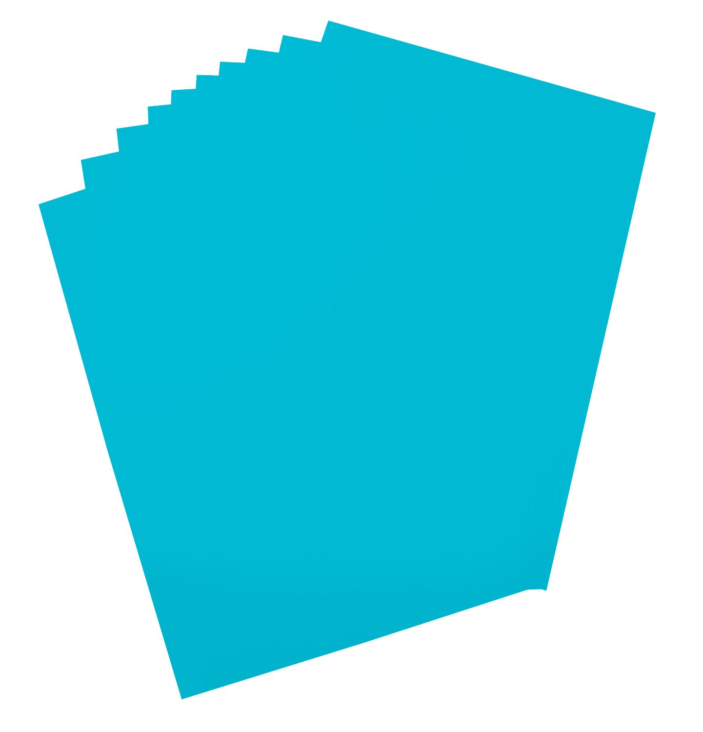 folia 65306 Poster Cardboard 48 x 68 cm 10 Sheets 380 g/m² Dyed on One Side Dove Blue Ideal for Crafts or Creating Posters and Displays