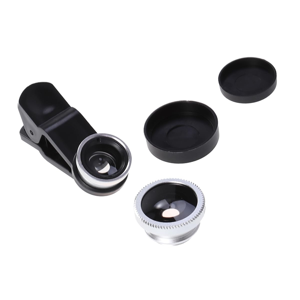 Hemobllo 3 in 1 Clip-on Phone Camera Lens Kit 0.67X Wide Angle Lens Fisheye and Macro for Mobile Photography Compatible with Iphone and Most Smartphones