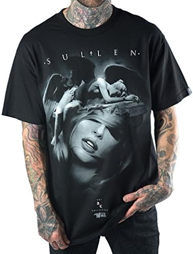 Sullen Angel Eyes Black Tee by Bullet BG (X-Large)