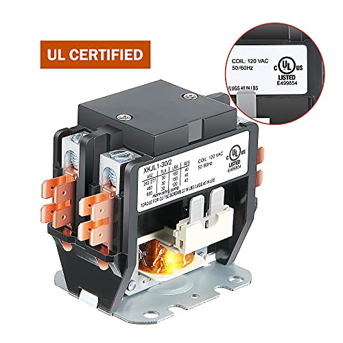 Carrier HVAC Motor Contactor, 120V 30 Amp Coil 2 Pole Replacement