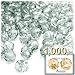The Crafts Outlet 1,000pc Faceted Plastic Transparent Beads Round 8mm Clear Beads