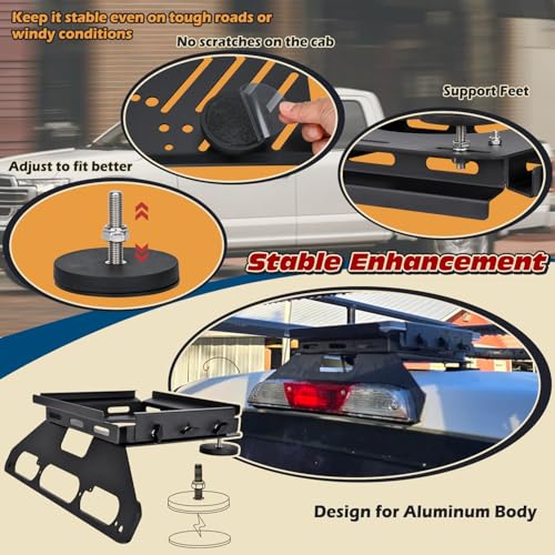TOPOWN Truck Mount for Starlink Mini for Ford F150 for F250/F350/F450/F550 | Drill Free Cab Mount for Starlink Mini for F150 (2015+), for F250-F550 (2017+), Fits Aluminum Body (US Patent 30/008,384)