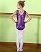 BAOHULU Girls Gymnastics Leotards Shiny Spliced Scale Dance Clothes 3-12 Years B148_Purple_6A
