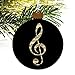GRAPHICS & MORE Sheet Music Treble Clef Music Wood Christmas Tree Holiday Ornament