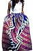 Annflat Women's African Floral Print Maxi Skirts A Line Long Skirts With Pocket X-Large Multi4