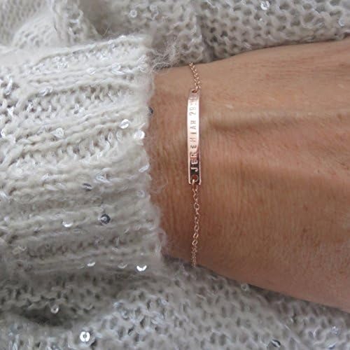 Bible Verse Bracelet Personalized Bar Bracelet Religious Bar Bracelet Gift for Her First Communion Bracelet Best Friend Catholic Gift