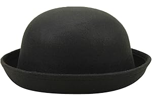 Winter Bowler Hat Rolled Brim Fedora Hat for Men Women Classic Pork-Pie Hat Elegant Adults Panama Hats