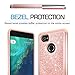 LeYi for Google Pixel 2 XL Case with Tempered Glass Screen Protector [2 Pack], Hybrid Heavy Duty Protection Cute Girls Women Shockproof Glitter Bling (2017) TP Rose Gold