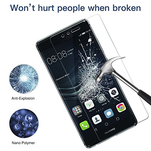 [2 Pezzi] Senistech Huawei P9 Pellicola Protettiva - Pellicola Vetro Temperato per Huawei P9 - 0.33mm HD Alta Trasparente ,Anti-Bubbles, Ultra Resistente, 3D Touch Compatible