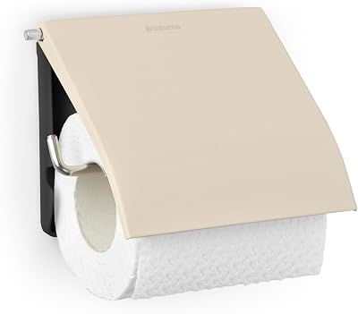 Brabantia ReNew Toilet Roll Holder Wall Mounted Corrosion Resistant Beige