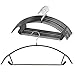 Voilamart Bump Free Clothes Hangers 30 Pack, Non Slip Dry Wet Hangers, No Shoulder Bump Suit Hangers with Bar Hooks for Men Women Dress Coat Pant Closet Organizer-Steel