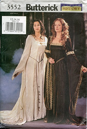 Butterick Making History Pattern 3552 ~ Medieval Gown ~ 12-14-16
