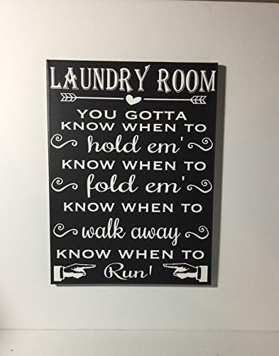 Laundry room sign - Painted canvas sign