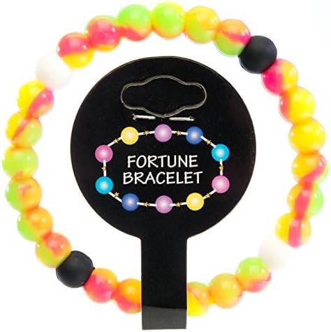 Tie Dye Silicone Fortune Bracelets (yellow/black/white)