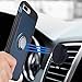 TechVibe iPhone 7 Plus Case, Slim Drop Protection Cover, Ring Grip Holder Stand, Back Magnetic Circle With Air Vent Magnetic Car Vent Mount For iPhone 7 Plus (5.5 inch) -Metallic Blue