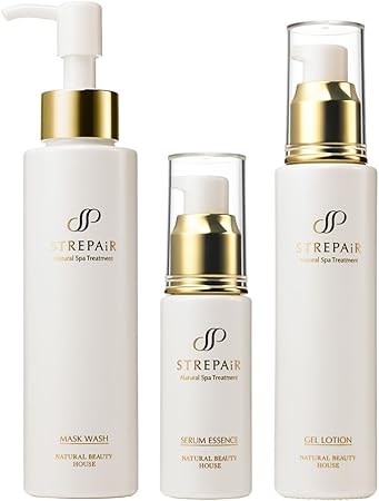 Amazon ストレピア Strepair スキンケア基本3点セット マスクウォッシュ110g セラムエッセンス30ml ゲルローション60ml 約2か月分 Strepair オールインワン 通販