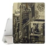 Graphic4You New York City Times Square Postcard Design Ultra Slim Case Smart Cover Stand [with Sleep / Wake Function] for Apple iPad 2 / 3 / 4