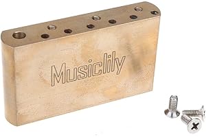 Musiclily Ultra 10.5mm Full Brass 42mm Standard MIM Style Tremolo Block for Mexico Fender Strat and China made Squier Classic Vibe/Speical Electric Guitar