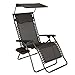 Abba Patio Oversized Recliner Zero Gravity Chair with Sunshade and Drink Tray