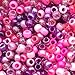 Berry Pink & Purple Multicolor Mix Plastic Pony Beads 6x9mm, 500 Beads, Made in The USA, Bulk Pony Beads Package for Arts & Crafts