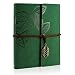 ZEEYUAN Scrapbook, Memories Scrapbook Leaf Soft Leather Album Family Self-Adhesive Books Special Birthday Gifts Unique Gift for Women(Green) primary