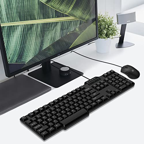 Wired Keyboard and Mouse Combo, Gofreetech FullSize Keyboard and Mouse
