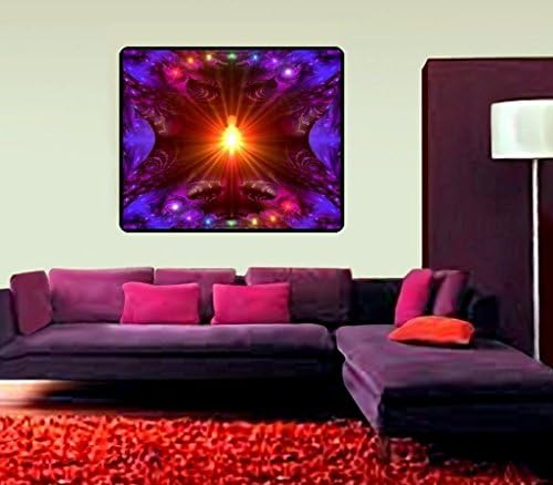 Large Reiki Wall Hanging, Psychedelic Chakra Tapestry, "The Protector"