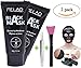 Blackhead Remover Mask Black Mask Purifying Peel Off Mask Activated Charcoal Mask, Oil Control, Anti-Aging and Wrinkle Reduction, 2 Pack, with Brush Kit and Remover Tool as Gifts