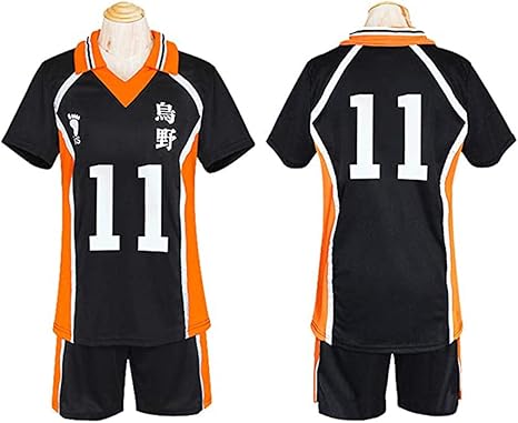 Amazon ハイキューショート上下セット夏服 コスプレ衣装 烏野高校バレーボール部 ジャージユニフォーム 月島蛍 番号11 コスチューム オシャレショートパンツ Tシャツ 短袖 仮装 記念シャツ スポーツウェア 人気アニメ 漫画服 Cosplay イベンド お祭り ギフト コスプレ