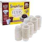 Disposable Filters for Use in Keurig Brewers - Simple Cups - 600 Replacement Filters - Use Your Own Coffee in K-cups