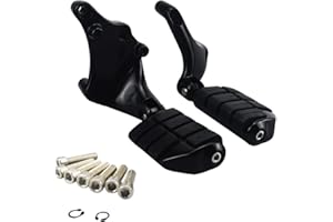 WOWTK Rear Passenger Footpegs Foot Rests Pedal Mount Fits for Harley Sportster 883 1200 2014 2015 2016 2017 2018 2019 2020 2021 2022,Black