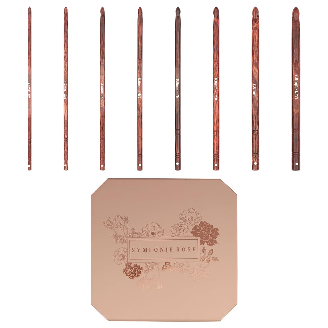 KnitPro Deluxe Gift Set - Symfonie Rose Crochet Hooks (3.50-8.00mm)
