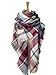 MOLERANI Women's Tassels Soft Plaid Tartan Scarf Winter Large Blanket Wrap Shawl (One Size, 05-Fuchsia2)