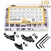 VIGRUE M3 M4 M5 Alloy Steel Hex Socket Button Head Cap Nuts Flat Washers Kit Black Screw Assortment(570 PCS)