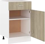 vidaXL Drawer Bottom Cabinet Sonoma Oak Finish Engineered Wood 50x46x81.5 cm view 6
